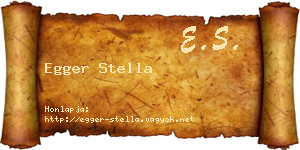 Egger Stella névjegykártya